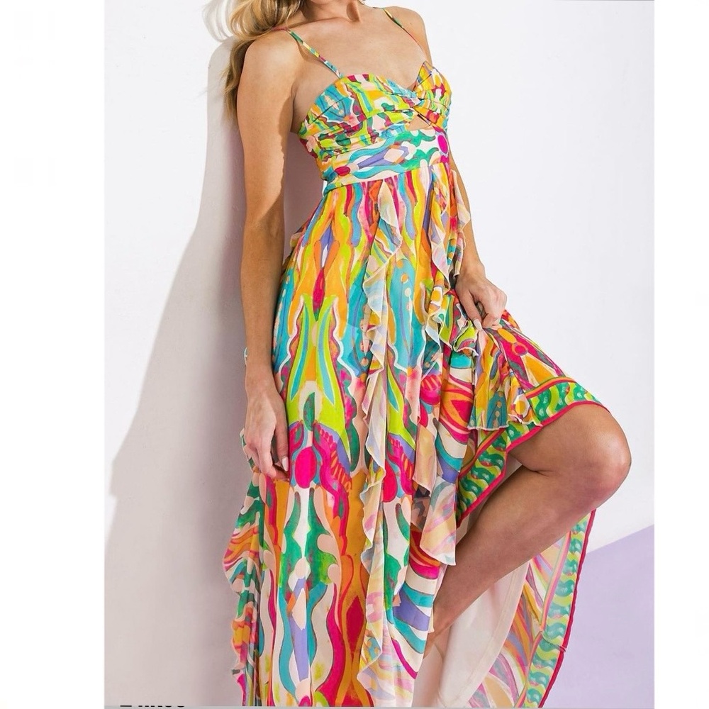 NWT Flying Tomato “DANCE THE NIGHT AWAY”MAXI DRESS Small - Picture 4 of 13